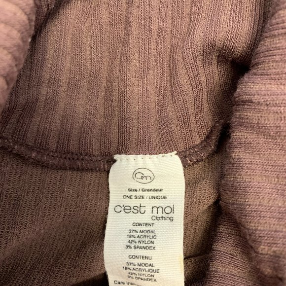 C'est Moi brown ribbed turtleneck - Picture 2 of 2